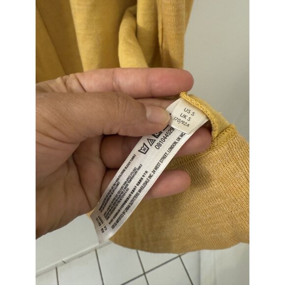 Free People Beach Women's Bicostal Open Front Duster Maxi Gold Cardigan Size SM - Picture 6 of 8